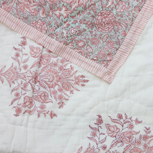 Load image into Gallery viewer, Varmala Hand Blocked Quilted Bedspread | 220 x 240cm
