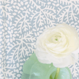 Minerals Hand Blocked Printed Tablecloth | Blue and White