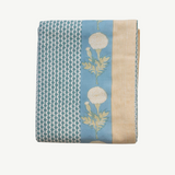 blue tablecloth, oka, hand blocked tablecloth, rozablue, mrs alice, rebecca udell, block print, maison margaux, glassette