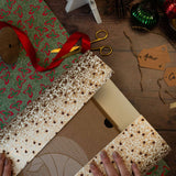 Gold Leaf Hand Printed Recycled Wrapping Paper Sheets