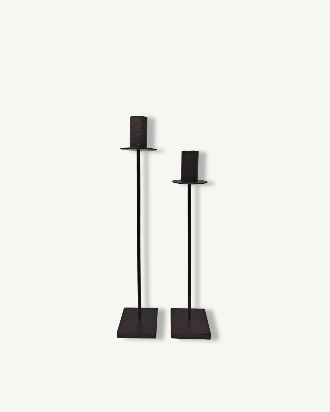 candlesticks, iron candlesticks, black candlesticks