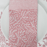 Pink Minerals Cotton Hand Block Napkins | Set of 4