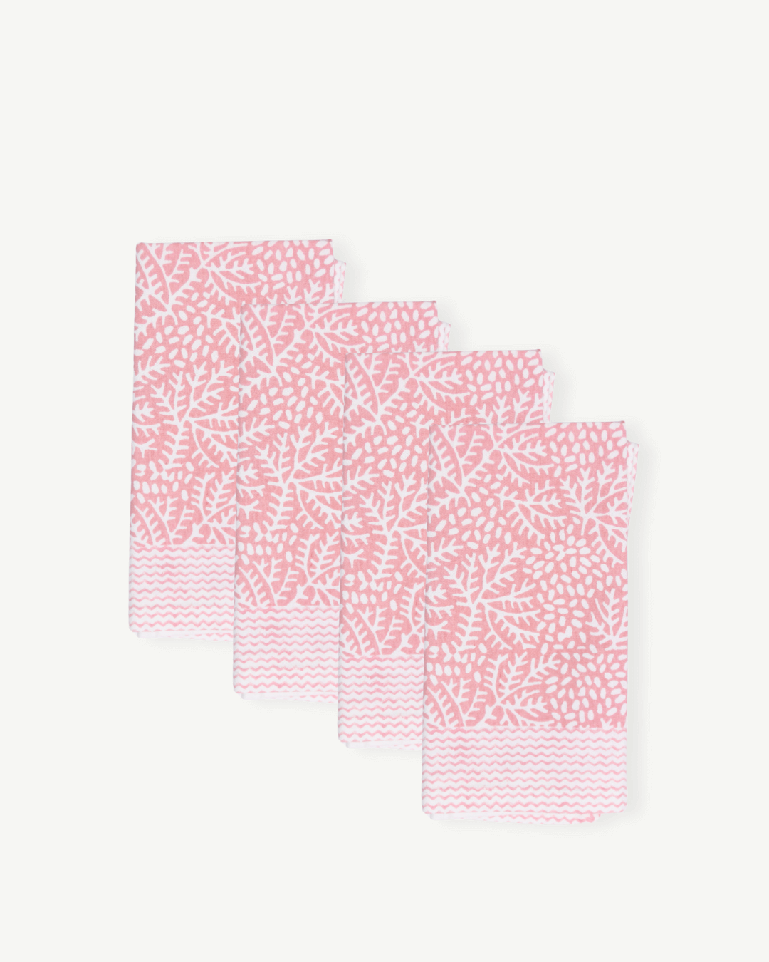 pink napkins, cotton napkins, block print napkins, tablecloth and napkins, rosie dhalia, floral napkins, pink minerals tablecloth