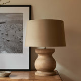 wood lamp, table lamp, oka lamp, neptune lamp, reclaimed wood lamp