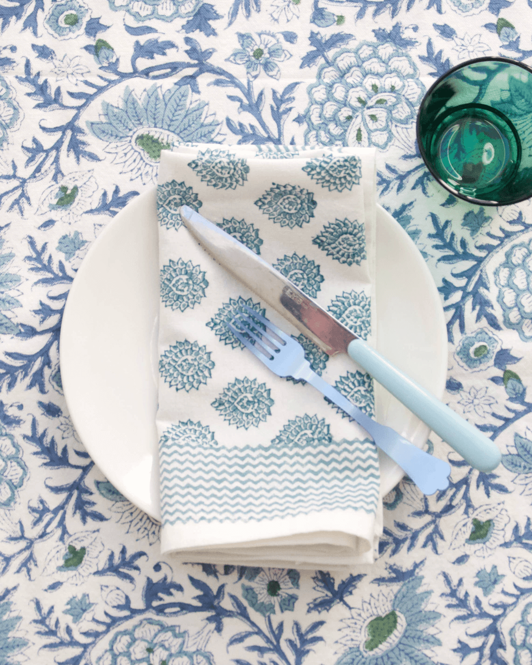 Hand Blocked Printed Table Linen