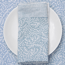 Load image into Gallery viewer, Blue Minerals Cotton Hand Block Napkins | Set of 4
