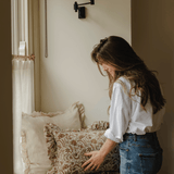 The Betsy Floral Frill Cushion