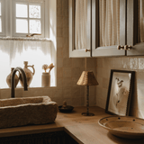 the raffles lamp shown in a modern country kitchen