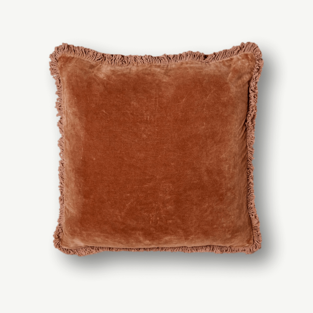 Roux Square Cushion, Rust