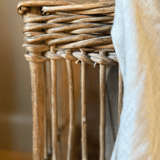 decorative antiques, antique basket, basket on wheels, antique shops, vinterior, french basket, firewood basket, storage basket, large basket