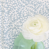 Minerals Hand Blocked Printed Tablecloth | Blue and White