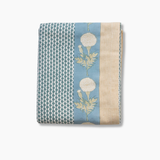 Splash Blue Block Printed Rozablue Tablecloth