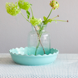 blue tablecloth, oka, hand blocked tablecloth, rozablue, mrs alice, rebecca udell