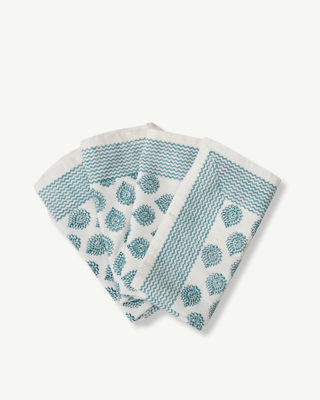 block print napkins, cotton napkins, linen napkins, green napkins, white napkins, mrs alice