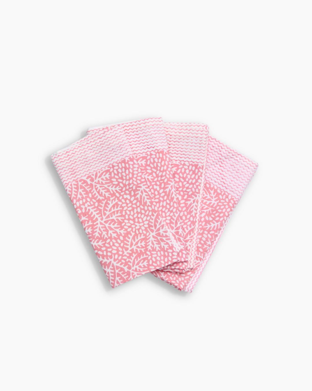 pink block print napkins