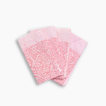pink block print napkins