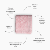 Minerals Hand Blocked Printed Tablecloth | Pink