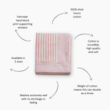 Pink Stripes Roza Print Hand Blocked Tablecloth