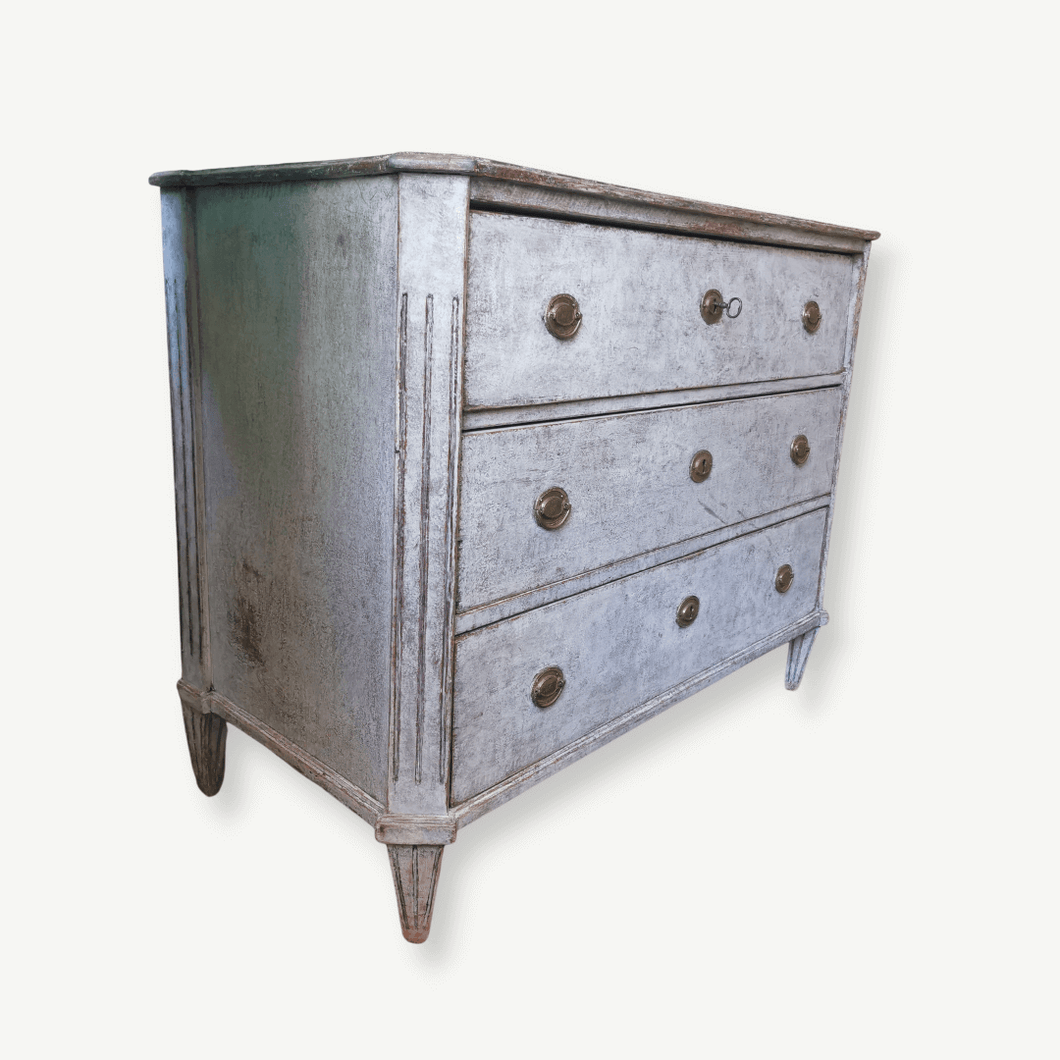 18th Century Antique Swedish Painted Commode