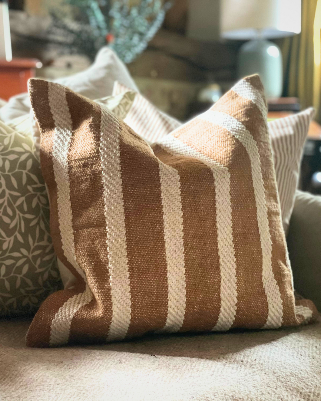 Willow Weaved Cushion Cover | Rust