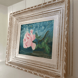 oil painting, floral painting, antique floral painting, vintage french artwork, vintage art, antique oil painting, antique artwork