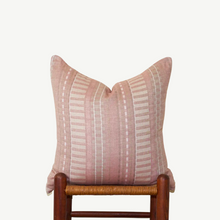Load image into Gallery viewer, pink cushion, block print cushion, pastel cushion
