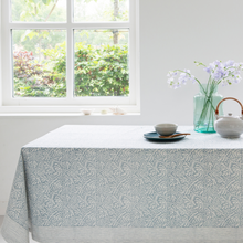 Load image into Gallery viewer, blue tablecloth, indian print, oka, hand blocked tablecloth, zara home
