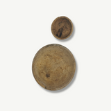 Primitive Inscribed Antique Swedish Bowls | Set of 2